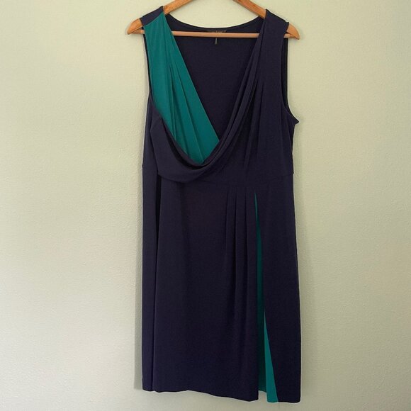 Daisy‎ Fuentes Block party dress, blue & turquoise, size 1X - Picture 1 of 5